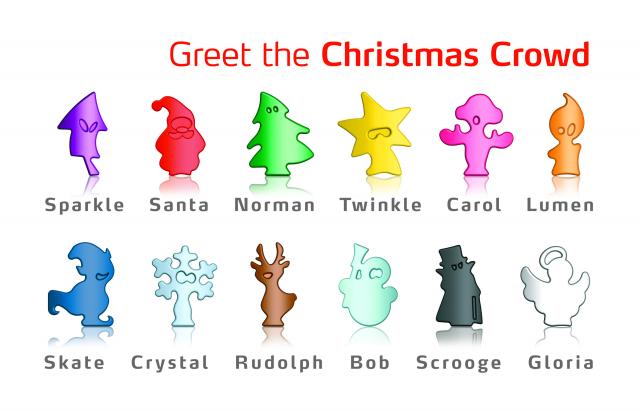 Glass markers Christmas crowd  VV 18861